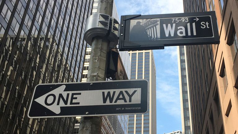 Atmosphere in and around Wall Street and The New York Stock Exchange in the Financial District of Lower Manhattan, New York City on July 22, 2020 during the coronavirus pandemic