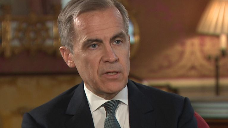 Sky's economics editor Ed Conway interviews Bank of England governor Mark Carney