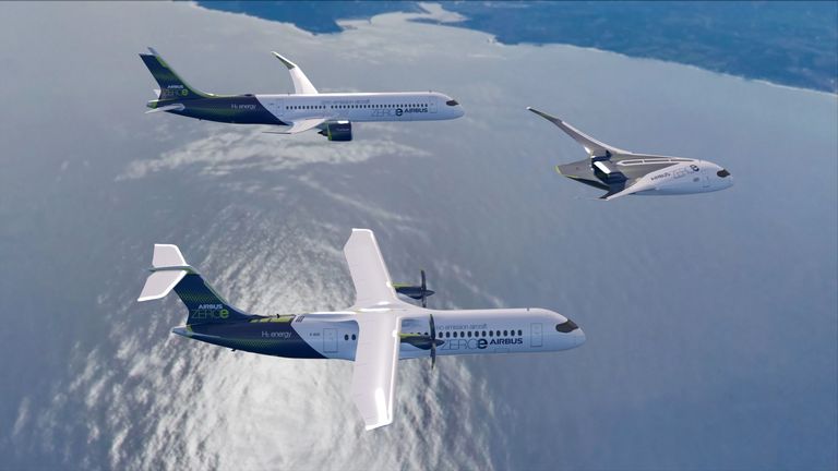 ZEROe concept aircraft - Patrol Flight. Pic: Airbus