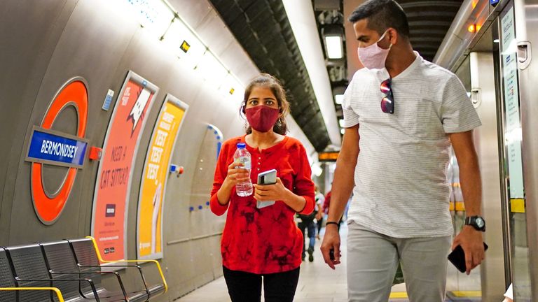 Face masks won't be a legal requirement on public transport when England's restrictions end, Boris Johnson has announced