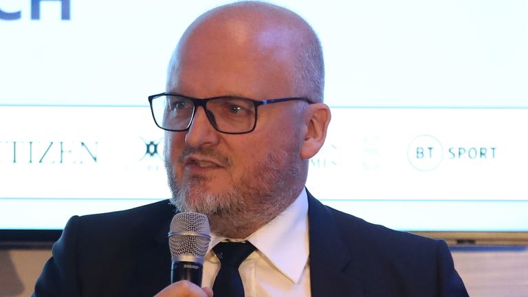 Premiership Rugby CEO Darren Childs during the Gallagher Premiership Launch at Twickenham, London 11/9/2019