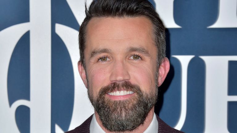 Rob McElhenney at the premiere of the Apple TV + series Mythic Quest: Raven's Banquet in Los Angeles in January 2020. Pic: Dave Starbuck/picture-alliance/dpa/AP


