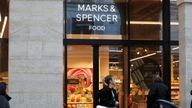 The logo of Marks & Spencer is seen in front of a store in Paris, France, January 5, 2017. M&S