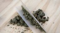 In this June 20, 2018 photo, marijuana and rolling paper used to smoke it, are displayed in New York. (AP Photo/Peter Morgan)


