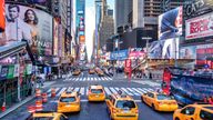 Times Square, and the rest of New York and the US, will be open to Britons from November if they're double jabbed. Pic: iStock