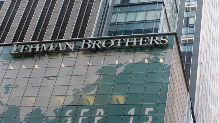 The Lehman Brothers building - pictured in New York on September 15 2008 