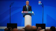 Levelling up Secretary Michael Gove gives a speech at Conservative Party Conference in Manchester