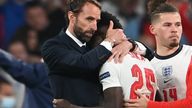 Soccer Football - Euro 2020 - Final - Italy v England - Wembley Stadium, London, Britain - July 11, 2021 England manager Gareth Southgate and Bukayo Saka look dejected after loosing the Euro 2020 final Pool via REUTERS/Andy Rain