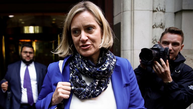 Britain's MP Amber Rudd is seen in Westminster, in London, Britain September 24, 2019. REUTERS/Henry Nicholls
