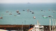 Two Royal Navy ships have been sent to protect Jersey from a blockade by French fishing vessels. Pic: Michael Bewley