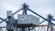 File photo dated 11/11/20 of a Port of Belfast sign at Belfast Harbour. The EU will later outline a range of proposals aimed at resolving the political stand-off over Brexit's Northern Ireland Protocol. Issue date: Wednesday October 13, 2021.