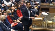 Chancellor of the Exchequer Rishi Sunak delivering his Budget to the House of Commons in London. Picture date: Wednesday October 27, 2019.
