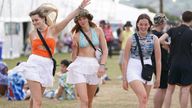 Festival goers at the Reading Festival at Richfield Avenue. Picture date: Thursday August 26, 2021