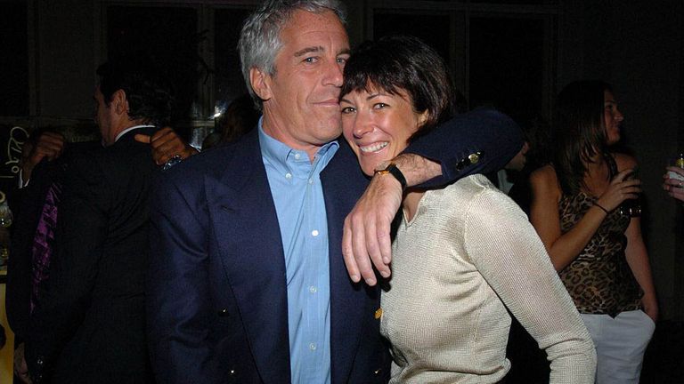 Ghislaine Maxwell and Jeffrey Epstein. Pic: Sky UK