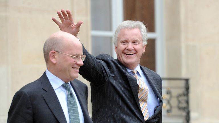 Jeffrey Immelt (R) and John Flannery