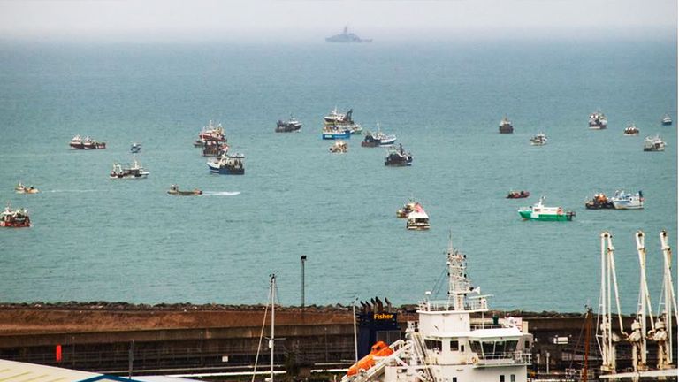 Two Royal Navy ships have been sent to protect Jersey from a blockade by French fishing vessels. Pic: Michael Bewley