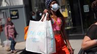 Outbreak of the coronavirus disease (COVID-19) in London
A woman walks with a bag of Primark store at Oxford Street, amid the spread of the coronavirus disease (COVID-19) in London, Britain June 15, 2020. REUTERS/Hannah McKay