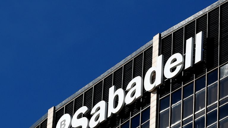 Sabadell bank's headquarters is seen in Barcelona, Spain, October 5, 2017