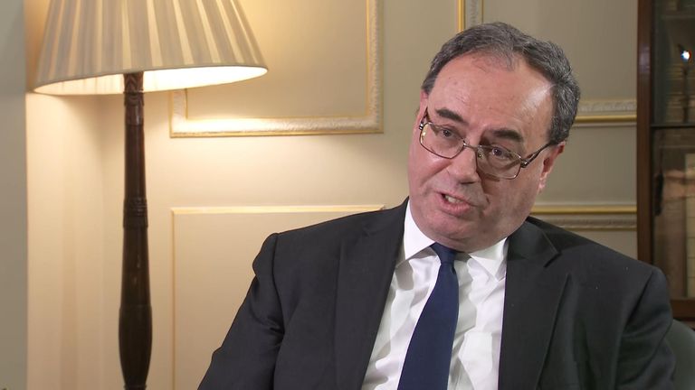 The governor of the Bank of England , Andrew Bailey, spoke to Ed Conway, Sky's economics editor.