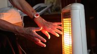 A generic stock photo of an elderly lady with her electric fire on at home in Liverpool. PRESS ASSOCIATION Photo. Issue date: Wednesday November 19, 2014. See PA story . Photo credit should read: Peter Byrne/PA Wire