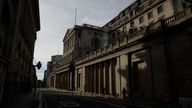 The Bank of England. Pic: AP