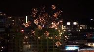 The country is marking the New Year with a fireworks display at the Sky Tower in Auckland.
