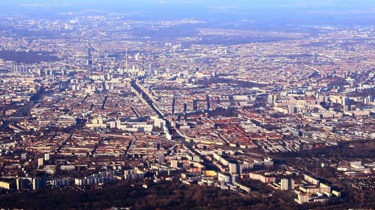 An aerial view of Berlin. File pic