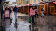 Christmas shoppers at Broadmead Shopping Centre, Bristol, as the government refused to rule out introducing further restrictions to slow the spread of the Omicron variant of coronavirus. Picture date: Friday December 24, 2021.
