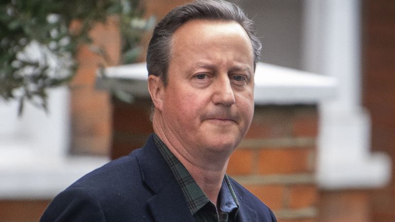 David Cameron leaves his home in London ahead of giving evidence to the Commons Treasury Committee on Greensill Capital. Picture date: Thursday May 13, 2021.