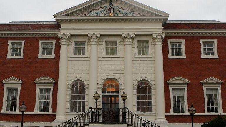 General view of Warrington Town Hall. 29/11/2011