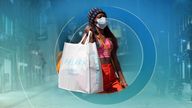 Outbreak of the coronavirus disease (COVID-19) in London
A woman walks with a bag of Primark store at Oxford Street, amid the spread of the coronavirus disease (COVID-19) in London, Britain June 15, 2020. REUTERS/Hannah McKay