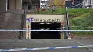 Police at the scene in Hockley Circus, Birmingham, after a 13-year-old is in a critical condition after being shot in the back. Picture date: Friday November 19, 2021.
