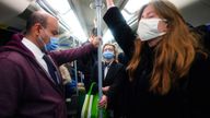 Commuters on the Jubilee Line in East London, make their way into offices after advice to work from home was dropped on Wednesday by Prime Minister Boris Johnson. Picture date: Thursday January 20, 2022.
