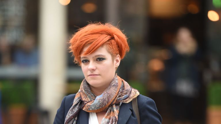 Food blogger Jack Monroe outside the High Court