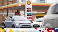 Fuel prices displayed at a Shell fuel station near London Bridge. Picture date: Tuesday February 22, 2022.