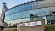 The Evening Times and Herald offices in Cowcaddens, near Glasgow city centre.