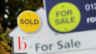 EMBARGOED TO 0001 SATURDAY OCTOBER 9 File photo dated 14/10/14 of sold and for sale signs. Toxteth in Liverpool has been identified as the top house price hotspot, with a 20% increase in the average price tag for a home over the past year. Since the start of last year, nearly three-quarters (71%) of areas across Britain have hit record asking prices, Rightmove have said.