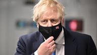 Prime Minister Boris Johnson during a visit to the ACF building at the Technopole, Bush Estate in Edinburgh