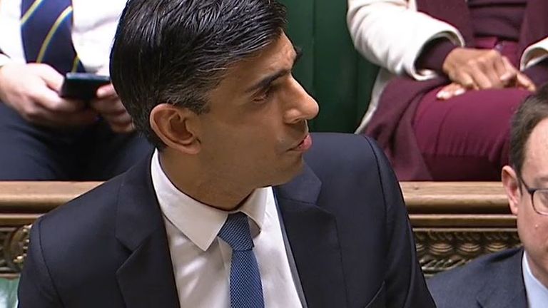 Rishi Sunak announces government's plan to deal with fuel costs to the Commons