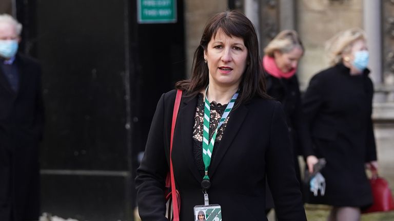 Shadow chancellor Rachel Reeves arrives for the funeral of Labour MP Jack Dromey at St Margaret's Church in Westminster, London. Picture date: Wednesday January 26, 2022.
