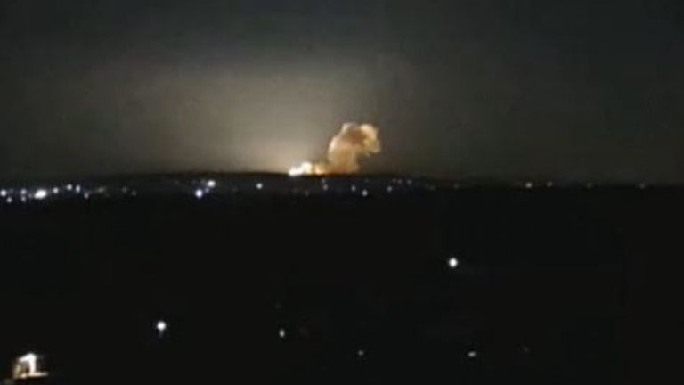 Explosions are seen in Kharkiv, Ukraine