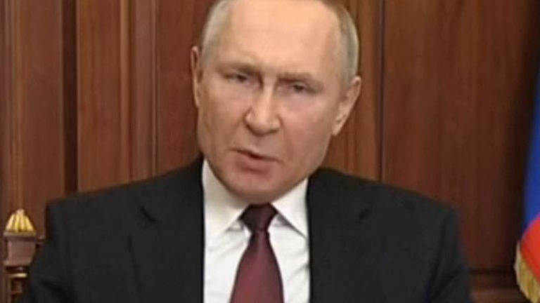 Vladimir Putin announces a 'special military operation' in Ukraine