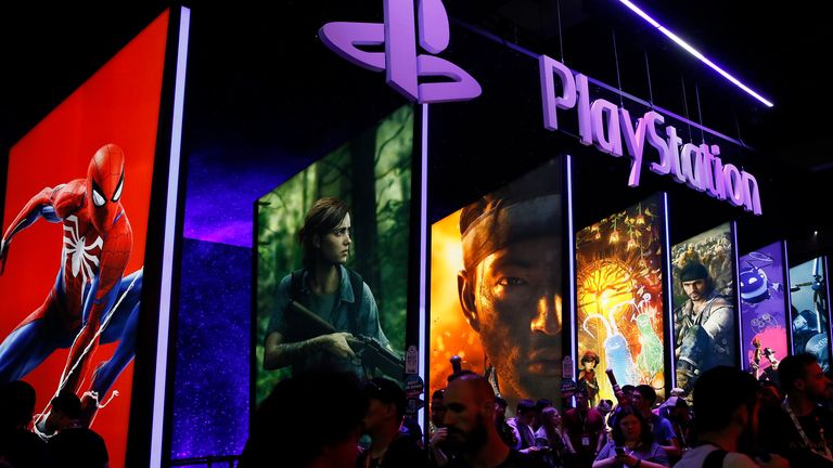 In this June 14, 2018 file photo people stand on a line next to the PlayStation booth at the Los Angeles Convention Center Pic: AP