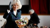 The Duchess of Cornwall during a visit to Roundhill Primary School, in, Southdown, Bath