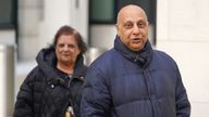 Baljit Sethi, with wife Anjana, arrives at the International Dispute Resolution Centre in London for the Post Office Horizon IT inquiry. Picture date: Monday February 14, 2022.
