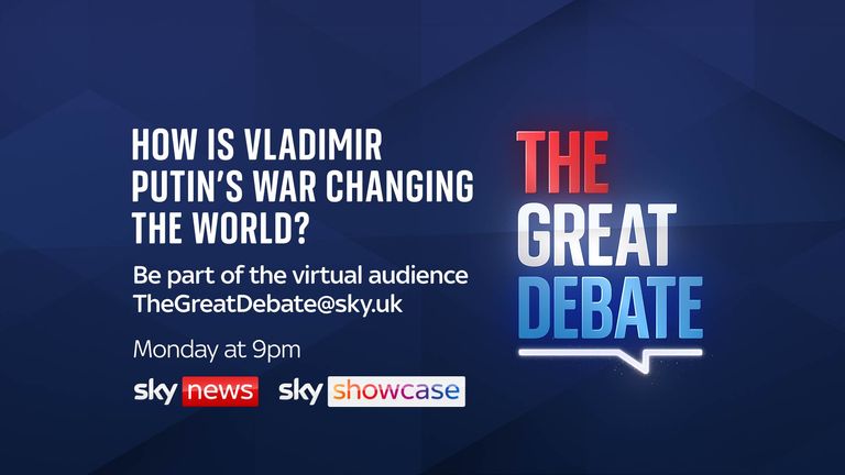 The Great Debate airs on Sky News at 9pm on Monday 