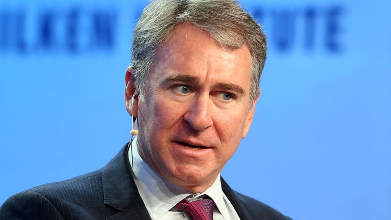 Ken Griffin, Founder and Chief Executive Officer of Citadel, speaks during the Milken Institute Global Conference in Beverly Hills, California, U.S., May 1, 2017. 