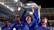 Chelsea's Kai Havertz seen lifting the UEFA Champions League trophy