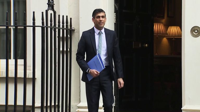 Chancellor Rishi Sunak sets off to deliver his Spring Statement