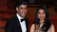 Chancellor of the Exchequer Rishi Sunak and Akshata Murthy as they attend a reception to celebrate the British Asian Trust at the British Museum, in London. Picture date: Wednesday February 9, 2022.
